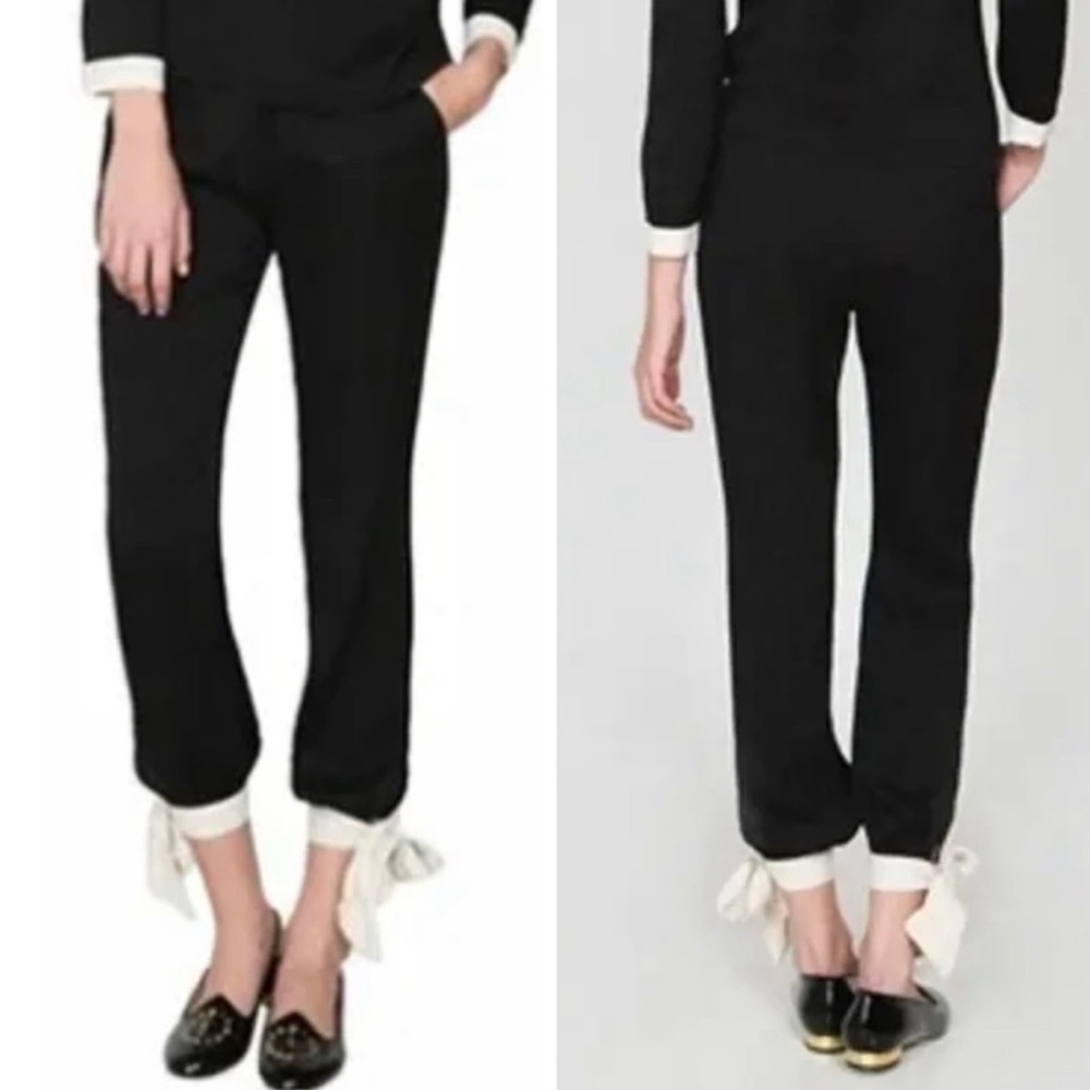 Anthropologie Harlyn Bow Tie Ankle Pants
